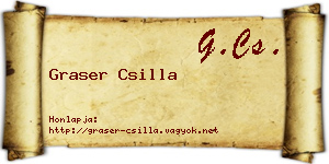 Graser Csilla névjegykártya